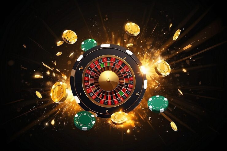 Spinning wheel game show with numbered segments and bet interface on mobile